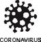 Black pixel Coronavirus Bacteria Cell Icon, 2019-nCoV Novel Coronavirus Bacteria. 8 bit