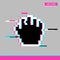 Black pixel drag mouse hand glitch cursor icon sign