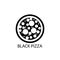 black pizza logo vector