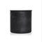 Black plant pot isolated on white background. Blank flower pot for design.  Clipping path