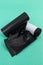 Black plastic garbage junk litter bag rolls