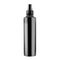 Black plastic glossy opaque bottle for cosmetics