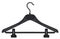 The black plastic hanger