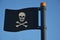 Black plastic pirates flag