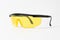 black plastic protective work glasses