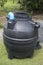 Black plastic septic tank