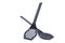 Black plastic slotted spatula