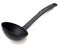 Black plastic soup ladle