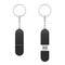 Black Plastic USB Flash Memory Drive Key Chain Mockup. 3d Rendering
