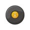 Black Plate for Playing Music, Vinyl Record Vector