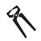Black pliers pincers icon
