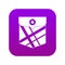 Black pocket patch icon digital purple