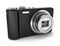 Black point and shoot photo camera isolated