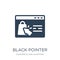 black pointer icon in trendy design style. black pointer icon isolated on white background. black pointer vector icon simple and