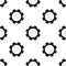 Black Poker Chip Icon Seamless Pattern