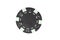 Black poker chip isolated