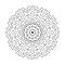 Black Polka Doted Mandala Vector On White Background Illustrations