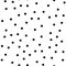 Black polka dots seamless pattern on white.