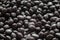 Black polymer dye in granules, background texture