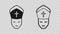 Black Pope icon isolated on transparent background. Pope hat. Holy father. Vector