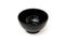 Black porcelain bowl isolated