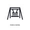 black porch swing isolated vector icon. simple element illustration from furniture and household concept vector icons. porch swing