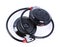 Black portable bluetooth headset