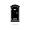 Black Portable toilet icon or logo, eco toilet concept