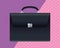 Black portfolio briefcase mockup icon