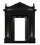 Black portico on a white background. Architectural elements of the classic building facade. 3D rendering