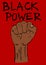 Black power fist illustration