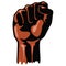 Black Power Raised Fists Symbols Slogan n Vector Illustration