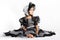 Black princess dress and bonnet