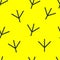 Black prints chicken feet vector illustration on yellow backgound