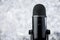 Black Profesional Microphone On Blurred Background