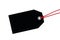 black promotion label blank tag with copy space on white background