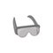 Black protective or safety glasses in cartoon style