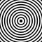 Black psychedelic radial shapes on white background. Design for website, presentation, wallpaper, banner and cover. Eps