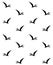 Black Pteranodon  silhouette seamless pattern