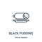 black pudding icon vector from tipical spanish collection. Thin line black pudding outline icon vector illustration. Linear symbol