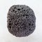 black pumice bead on white