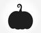 Black pumpkin shape icon