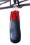 Black Punching bag for boxing or kick boxing sport, isolated on