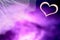 Black and purple background with hearts and tulle