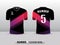 Black and purple football club t-shirt sport design template.