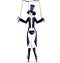 Black purple hand puppet