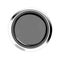 Black push button. Alarm sign, top view. 3d rendering illustration isolated