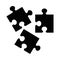 Black puzzle icon