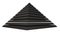 Black pyramid isolated on white. 3D rendering