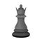 Black Queen as Chess Piece or Chessman Vector Illustration